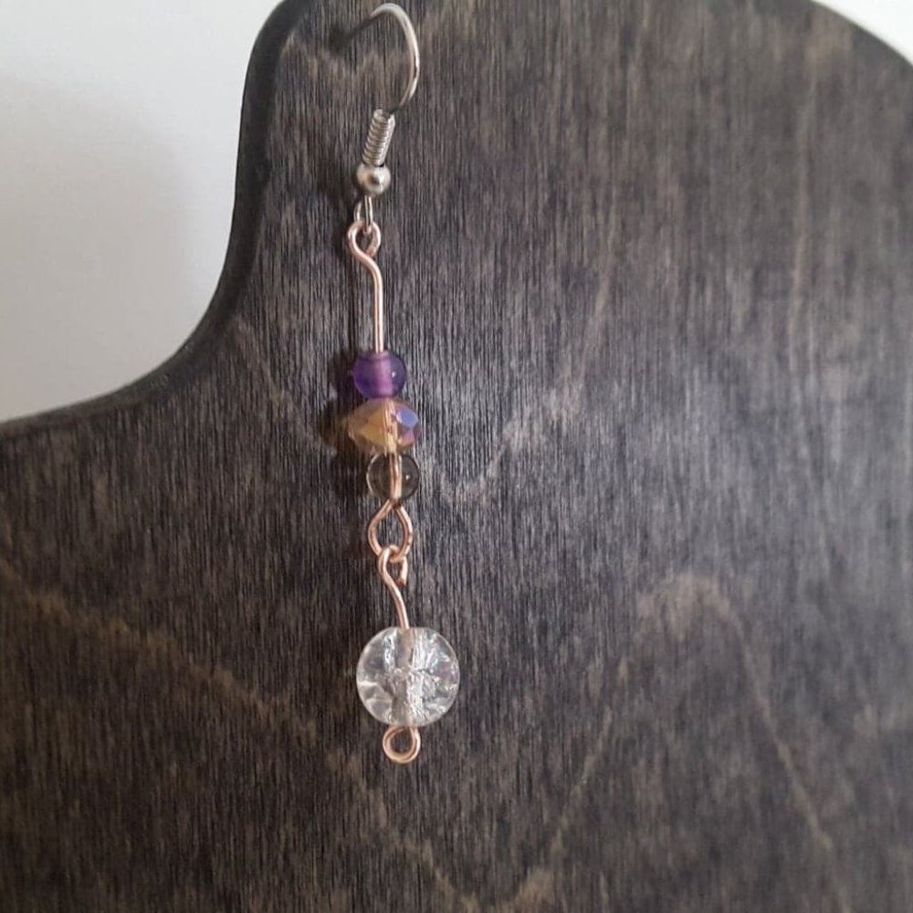 Angelic Crystal Cloud Faerie Fluorite Earrings - Picture 6 of 9